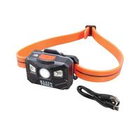 KLEIN TOOLS Faro LED de apagado automático recargable, correa de silicona, 400 lm, tiempo de ejecución todo el día, para el trabajo, correr, senderismo al aire libre, camping 56064