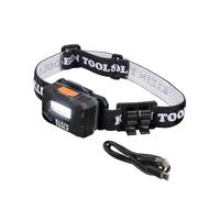 KLEIN TOOLS Linterna frontal LED recargable, correa de tela ajustable con soporte para fabricante/lápiz, 260 lúmenes, tiempo de funcionamiento durante todo el día, 56049