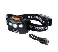 KLEIN TOOLS Linterna frontal LED recargable de apagado automático con correa de tela ajustable, 400 lúmenes, tiempo de funcionamiento durante todo el día 56048