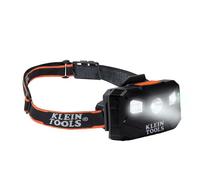 KLEIN TOOLS Linterna frontal LED recargable de apagado automático con correa de tela ajustable, 400 lúmenes, tiempo de funcionamiento durante todo el día 56048