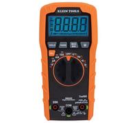 Klein Tools Multímetro digital MM420, multímetro TRMS de rango automático, voltaje de 600 V CA/CC, corriente de 10 A CA/CC, resistencia de 50 MOhms, naranja/negro