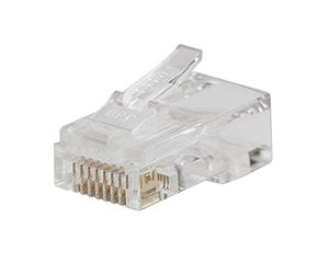 KLEIN TOOLS VDV826-703 | Conectores Modulares Pass Thru Datos RJ45 CAT6 50 Piezas | Instalacion Rapida | Contactos Chapados Oro 50 Micro Pulgadas | Compatible Conductores Solidos Y Trenzados