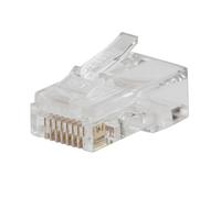KLEIN TOOLS VDV826-729 | Conectores Modulares Pass Thru Datos RJ45 CAT6 10 Piezas | Instalacion Rapida | Contactos Chapados Oro 50 Micro Pulgadas | Compatible Conductores Solidos Y Trenzados