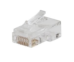KLEIN TOOLS VDV826-729 | Conectores Modulares Pass Thru Datos RJ45 CAT6 10 Piezas | Instalacion Rapida | Contactos Chapados Oro 50 Micro Pulgadas | Compatible Conductores Solidos Y Trenzados