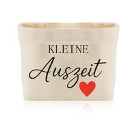 Kleine Auszeit Korb Geschenk Aus Baumwolle und Leinen, Geschenkkorb, Wellness/Entspannung Geschenke für Frauen Damen