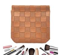 Kleine Make-up Tasche - Handtasche Organizer mit Automatischem Verschlussring | Make-up Aufbewahrungstasche | Für Frauen Damen Studenten Berufstätige Reisen Fitness Hochzeit Alltag, marrón, Se référer