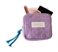 Kleine Make-up Tasche - Tragbare Kosmetiktasche für Damen Mädchen | Lippenstift Aufbewahrung Münzbörse | Quadratisch Kariert Kosmetik Organizer für Reisen Alltag Schule Büro