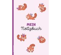 Kleine Pandas Notizbuch: Geschenk mit Roten Pandas im Comic Design A5 Notizheft Roter Panda liniert als Tagebuch Schulheft und Hausaufgabenheft Geschenkidee mit Panda-Motiv für Fans vom Pandabären