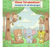 Kleine Tierabenteuer - Süßes Kawaii Ausmalbuch für Kinder & Erwachsene | Niedliche Tiere, gemütliche Szenen & einfache Motive