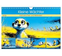 Kleine Wächter. Erdmännchen und Weisheiten (Wandkalender 2026 DIN A4 quer), CALVENDO Monatskalender: Kleine Erdmännchen, die mit Wärme und sanften Weisheiten durch das Jahr begleiten