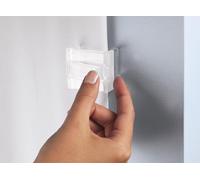 Kleine Wolke 0279100000 - Juego de Pinzas para Sujetar la Cortina de Ducha a la Pared (2 Unidades), Color Blanco