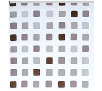 Kleine Wolke 3321110747 Cortina de Ducha Enrollable para Cassette vacío (128 x 240 cm), diseño de Cuadrados, Color Gris