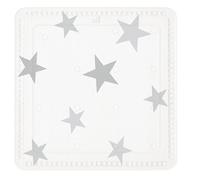Kleine Wolke Estrellas Alfombrilla de Ducha, Espuma, PVC, Plateado, 55x 55 cm