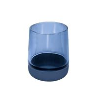 Kleine Wolke Belly - Vaso para cepillos de Dientes (Cristal y Silicona), Color Azul