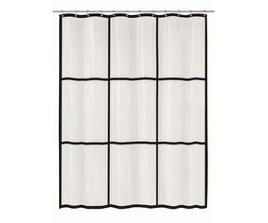 Kleine Wolke Brooklyn cortina de ducha 200x180 cm transparente-negro 7823116305