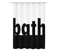 Kleine Wolke Cortina de Ducha Textil baño Blanco y Negro 180 x 200 cm