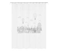 Kleine Wolke Cortina de Ducha Wonderland, Color: Blanco y Negro, Material: PEVA, tamaño: 180 x 200 cm