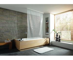 Kleine Wolke Duschrollo estor de ducha sin casete 240x128 cm transparente-blanco 3321100747