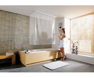 Kleine Wolke Duschrollo juego de estores de ducha con casetes 240x138 cm transparente-blanco 3319100745