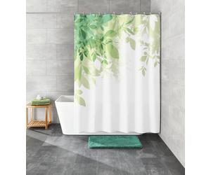 Kleine Wolke Floresta cortina de ducha 200x180 cm blanco-verde 5912600305