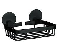 Kleine Wolke Jabonera Rocco, Accesorio de Pared, Color Negro, Material: Aluminio