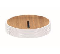 Kleine Wolke Kyoto jabonera sin soporte blanco-madera 5079100853