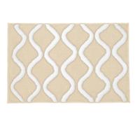 Kleine Wolke Piana alfombrilla para baño 90x60 cm rectangular blanco-beige 9180226519