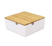 Kleine Wolke Timber Cosmetic Box - Caja de Tela (Talla S), Color Blanco