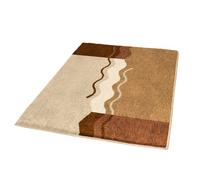 Kleine Wolke Vanessa alfombrilla para baño 100x60 cm rectangular beige-marrón 5503225360