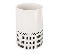 Kleine Wolke Vaso para cepillos de Dientes Alva, Accesorios, Color Blanco y Negro, Material: gres.