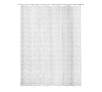 Kleine Wolke Zora Cortina de Ducha, PEVA, Blanco, H200 x B180 cm (1er Pack)
