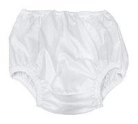 Kleinert's Pantalones de incontinencia de nailon para adulto avanzados, resistentes al agua, suaves y silenciosos, no crean calor como los pantalones de plástico. Se puede llevar sobre pañales desechables. También protege la ropa de cama. D1000 , Small cintura 30/32" , Blanco, 1