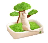 Kleines Katzenbett - Katzenbetts, Katzen Nest Mit Kratzbrett Und Plüschball Im Mit Kiefernoptik, Waschbares Bett Für Haustiere Innenraum Wohnzimmer Schlafzimmer | Katzenkorb Haustier Schlafpl