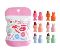 Kleines Make -up -Lippenstift -Set, Süße Lippenstifte Set - 6x Hohe Pigmentierte Samtlipgloss Sticks,Kosmetik Make -up Matte Lippenfärbemittel Kit Für Mädchen, Frauen, Freundin, Schwester