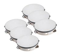 Kleines Tamburin Set - 6er Pack 15cm Handtrommeln | Einreihige Holz Percussion Schellentrommel, Tragbare Instrumente Für Yoga Meditation Kirche Tanz Karaoke Und Gruppen Musik Aktivitäten