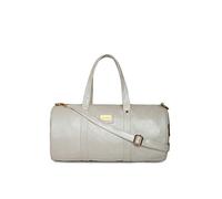 KLEIO Unisex Pu Leather Mediun Size Travel Weekender Gym Duffle Bag, Pearl White, L, Western