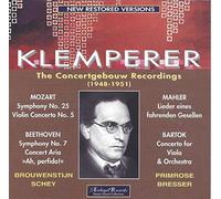 Klemperer - Mozart : Symphonie N°25, Beethoven : Aria Pour Soprano..., Mahler : Lieder..., Bartok : Concerto Pou