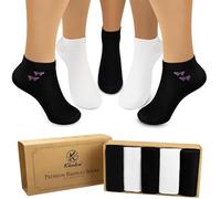 Klenton Calcetines Tobilleros de Bambú para Mujer, Cortos Entrenadores, Transpirables, Absorben la Humedad, para Zapatillas, Pack de 5, Talla 37-41