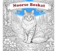 Kleurboek Noorse Boskat: Ontspannende kleurplaten met prachtige Noorse Boskatten in natuur- en huiselijke scènes - voor kinderen en volwassenen