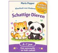 Kleurboek voor Kinderen: Schattige Dieren om te Kleuren: Eenvoudige en Schattige Dieren voor Kinderen vanaf 3 4 5 6 7 Jaar