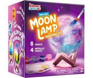 Klever Kits Juego de pintura para manualidades, lámpara de fútbol, juego de pintura para niños, juego creativo para niños a partir de 6, 7, 8, 9, 10, 11, 12 años (Luna)