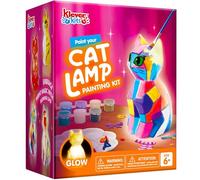 Klever Kits Kit de lámpara de gato, manualidades para niños de 6 a 12 años, kit de pintura con luz nocturna, kit de manualidades para niñas, juguetes para gatos, regalo de cumpleaños