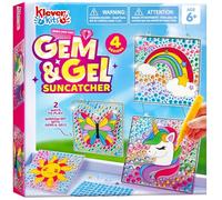 Klever Kits Kit de manualidades de atrapasol de Klever Kits para niños, manualidades para niños de 6 a 12 años, kits de manualidades de pintura con diamantes con gemas, regalos para niñas