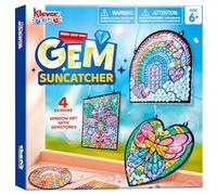 Klever Kits Kits para hacer arte en ventanas, atrapasoles, 4 piezas, kits de pintura de gemas, arte y manualidades para atrapasoles para niños de 6+años, gran regalo para cumpleaños