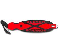 Klever XChange, cortador de caja, cortador de seguridad, cuchillo de utilidad, cuchillo de seguridad, cabezal reemplazable, perfecto para cortar cartón de doble pared u otros materiales gruesos