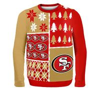 Klew Foco Sudadera NFL de Busy Block, Hombre, SWTNFUGYBBLKSFM, San Francisco 49ers, Medium