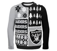 Klew Sudadera NFL de Busy Block, Hombre, SWTNFUGYBBLKORXL, Oakland Raiders, X-Large