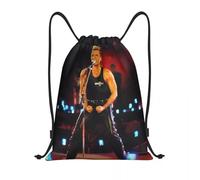KLFDGGYU Bolsa con cordón de Johnny Halliday Francia para hombre y mujer portátil gimnasio deportes música rock francesa entrenamiento almacenamiento regalos al aire libre