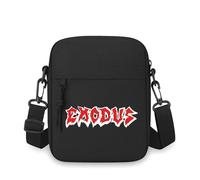 KLFDGGYU Bolso bandolera Éxodo para hombre y mujer con letras rojas contorno blanco dentado diseño de película anime dibujos animados unisex deportes al aire libre regalos