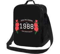 KLFDGGYU con el logotipo de la hermandad Zeta Phi Beta lonchera térmica impermeable para picnic mujeres estudiantes viajes deportes actividades al aire libre regalos
